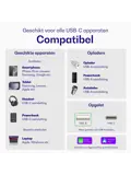 Flex USB-A naar USB-C Kabel 1M Wit
