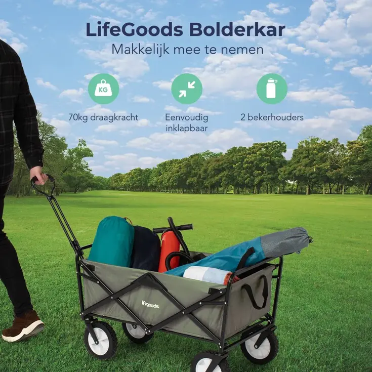 LifeGoods Bolderkar - 70KG