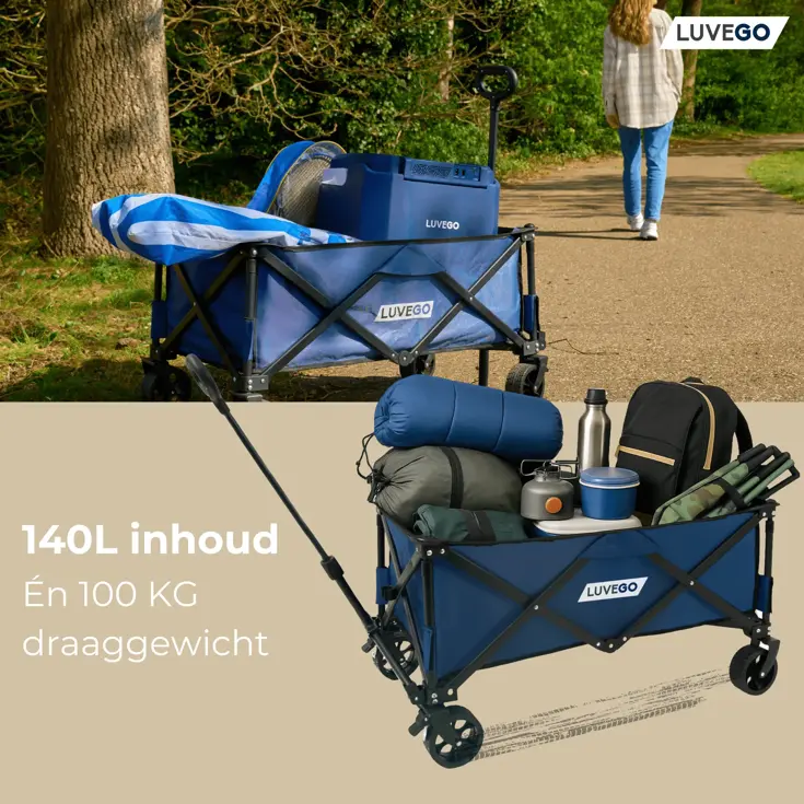 Luvego - Opvouwbare Bolderkar - 100KG