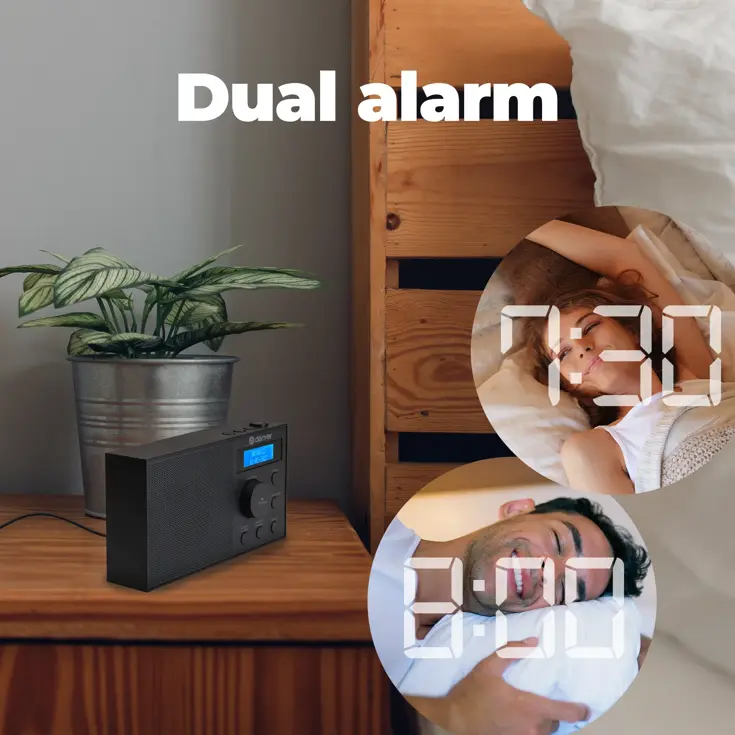 DAB+/FM Radio Wekker Snoozefunctie