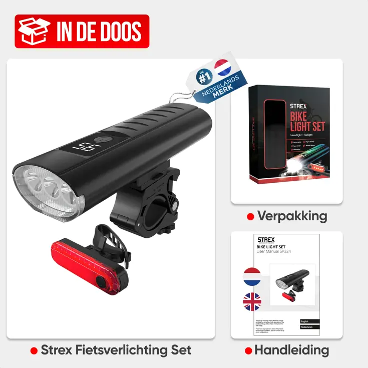 Fietsverlichting Set - 1600 Lumen