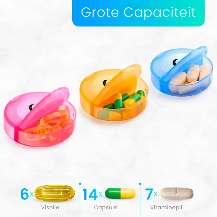 GEASY Pillendoos 7 Dagen – 2 Vakken