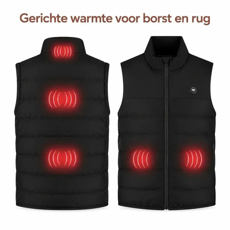 Infrarood Verwarmde Bodywarmer- Heren