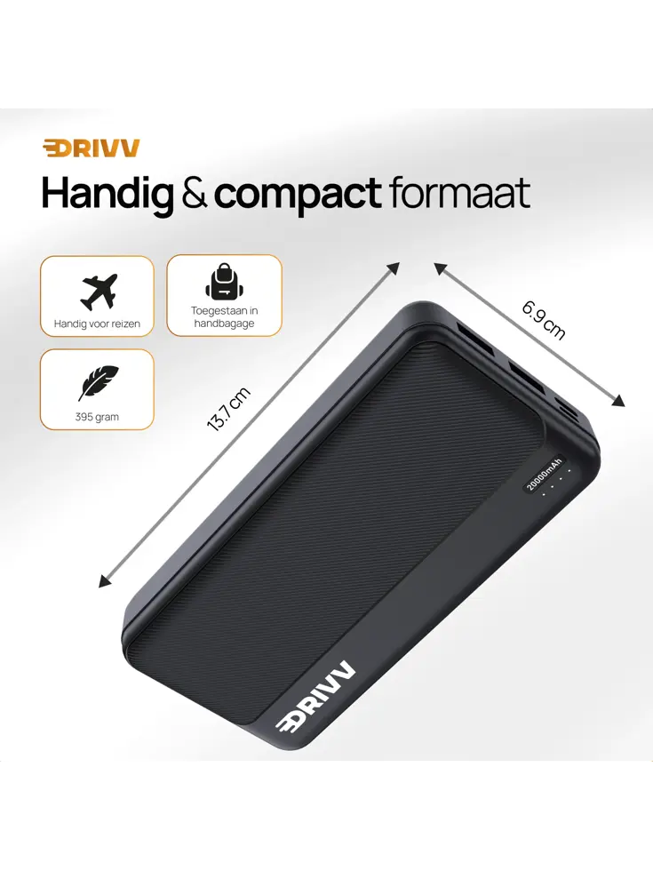 Powerbank 20000 mAh - 22.5W Snellader