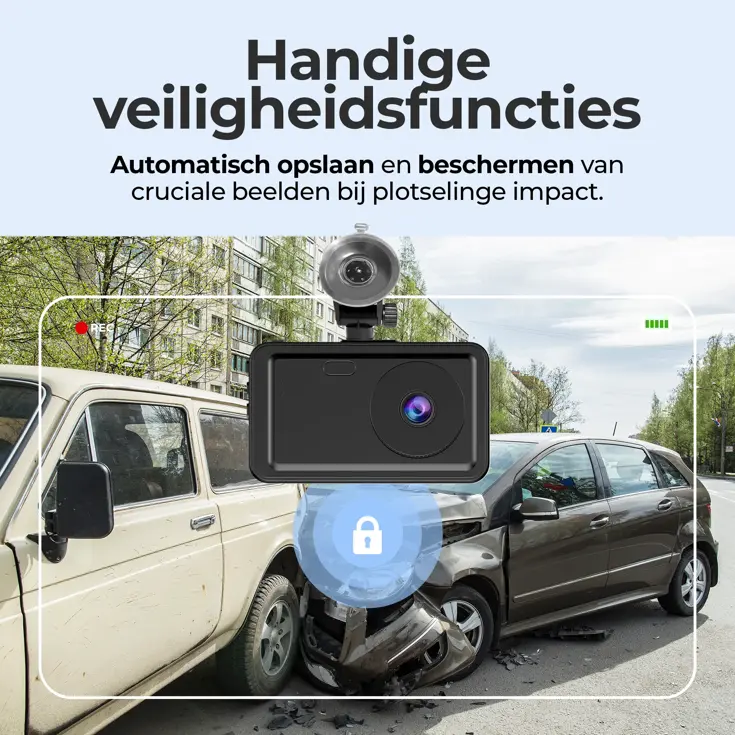 CCT1650 Dashcam - Full HD - 120° Groothoek