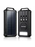 Solar Powerbank Zwart 10.000 mah
