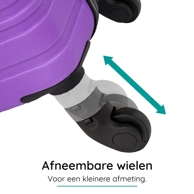 Reiskoffer M ABS 74L met TSA-slot en 360° wielen