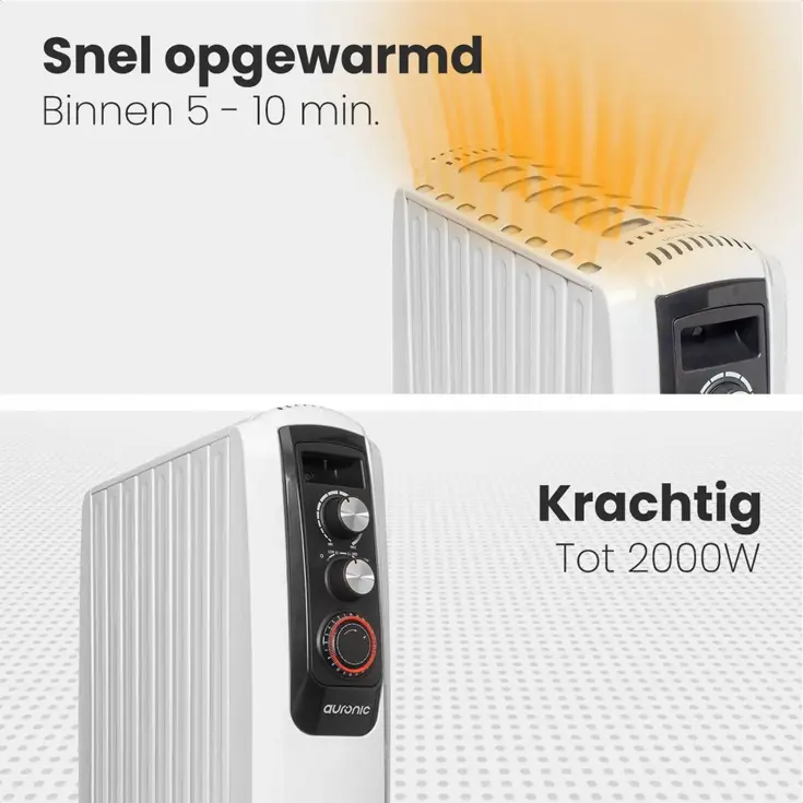 Olieradiator – 2000W – Met thermostaat