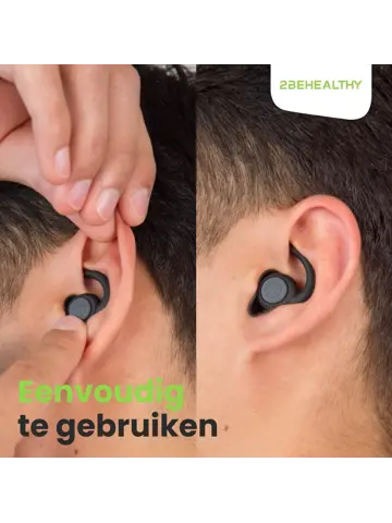 Reis/Slaap oordoppen - 2 Paar (M&L) - Zwart