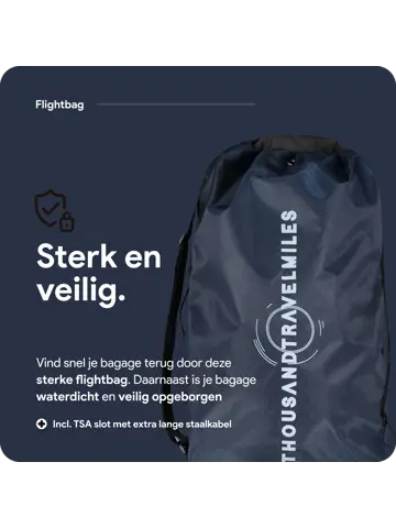 Flightbag vliegtuighoes TSA slot 60–90L – N Blauw