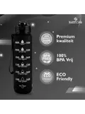 Nederlandse Motivatie Waterfles - Zwart - 1L