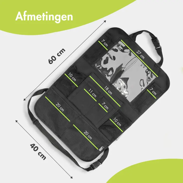 Autostoel Organizer met Tablethouder - 2-Pack