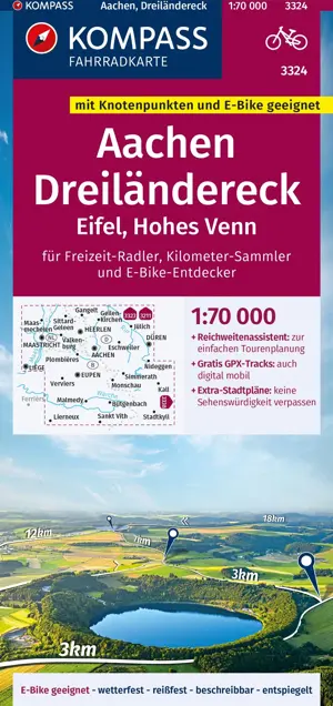 Fietskaart FK 3324 Aachen Dreiländereck