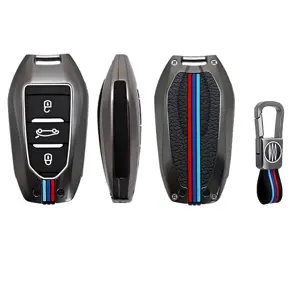Metalen Sleutelhoesje voor Peugeot grijs B3