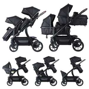 Kinderwagen Novi Pacific Premium Duo Solid Black