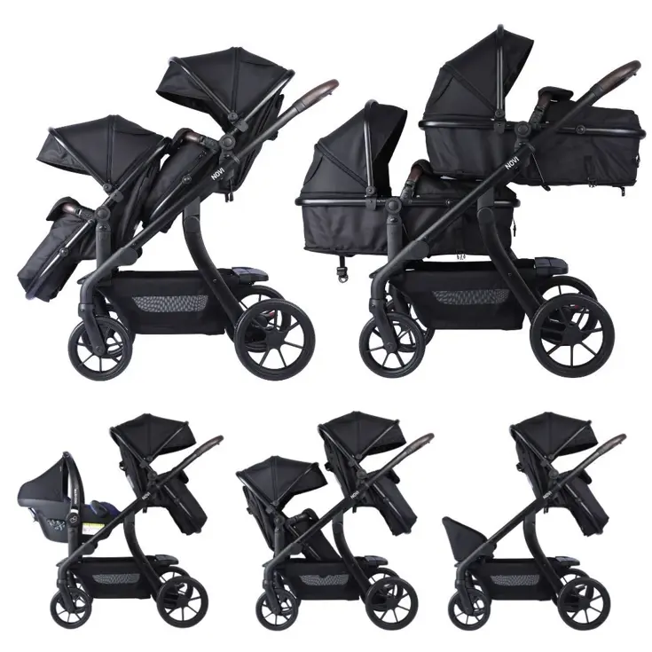 Kinderwagen Novi Pacific Premium Duo Solid Black