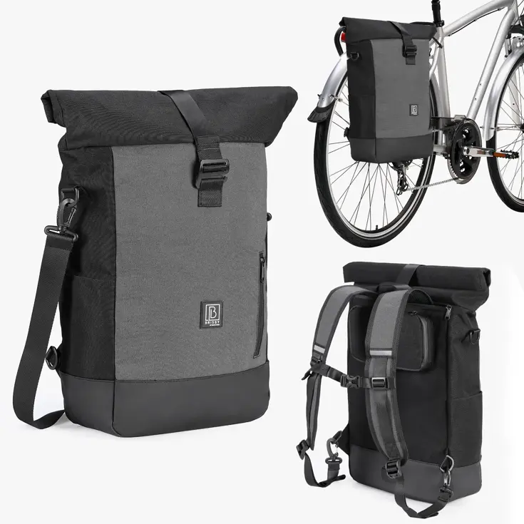 Brisby 40-52L 3-in-1 rolltop fietstassen