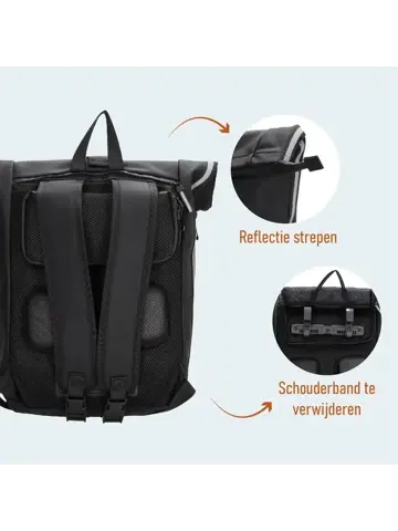 Beagles - Bicycle - Fietstas met rolltop