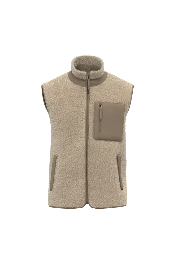 Sherpa Bodywarmer - Zand - Unisex Bodywarmer