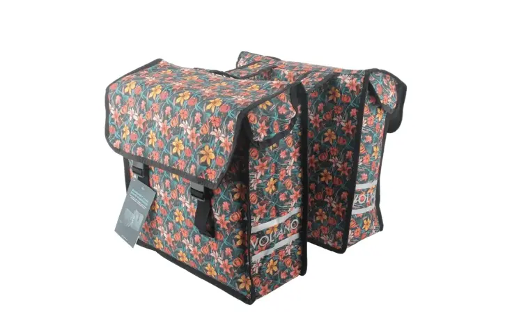 Voltano Dubbele Fietstas Floral Elegance