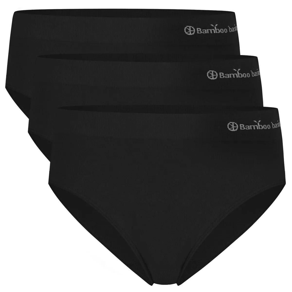 Bamboo Basics  BELLE  Seamless Full Brief 3-pack dames  Zwart