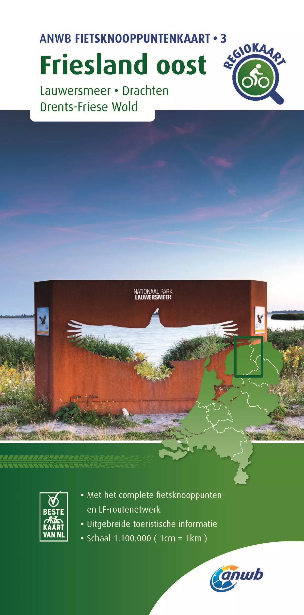 ANWB Fietskaart   Knooppuntenkaart 3 Friesland-Oost main product image