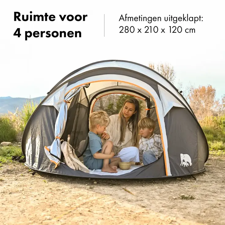Luxe Pop Up Tent - 4 persoons - 2000MM waterkolom