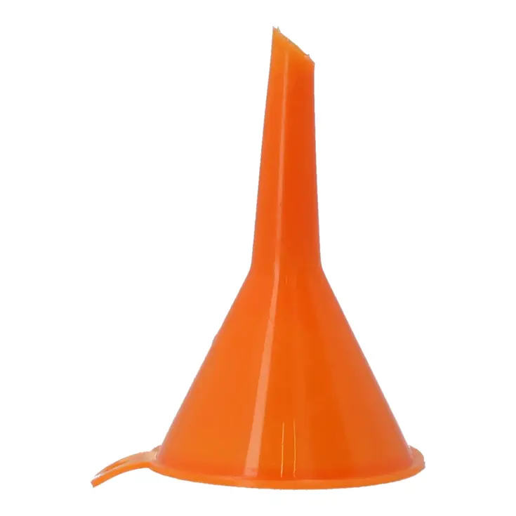 Set van 4 oranje kunststof trechters