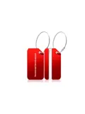 Aluminium Bagagelabel – 2 stuks – Rood