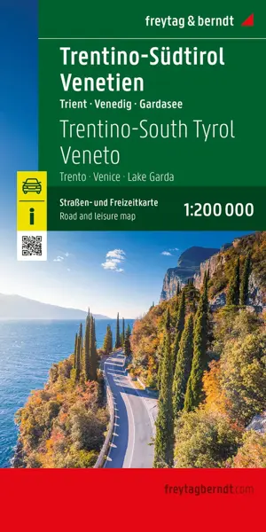 Wegenkaart Trentino - Zuid-Tirol - Venetië