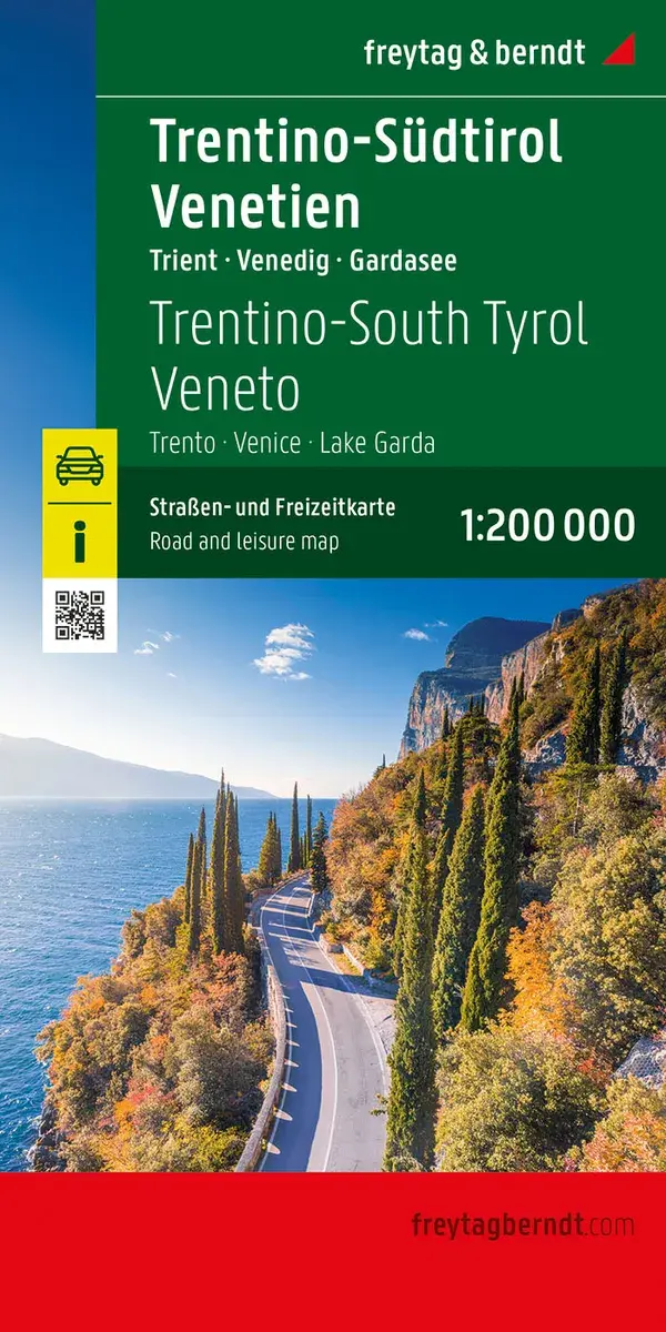 Wegenkaart Trentino - Zuid-Tirol - Venetië