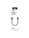 USB-C Gevlochten Oplaadkabel 30cm - Zwart
