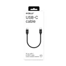 USB-C Gevlochten Oplaadkabel 30cm - Zwart
