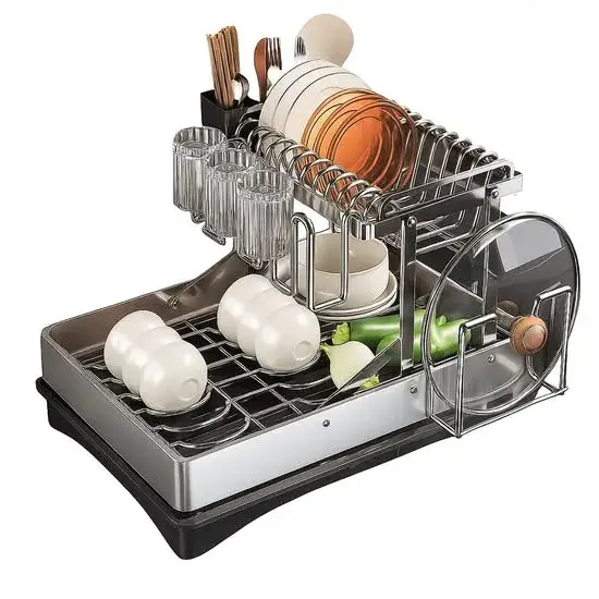 Afdruiprek met twee niveaus - 42 × 30 × 29,5 cm