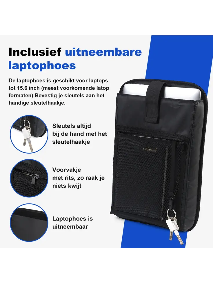 3-in-1 rolltop fietstassen 40-52L