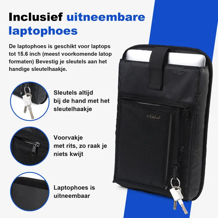 3-in-1 rolltop fietstassen 40-52L