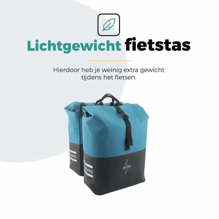 Voltano Rolltop Fietstas Reflectie 50L