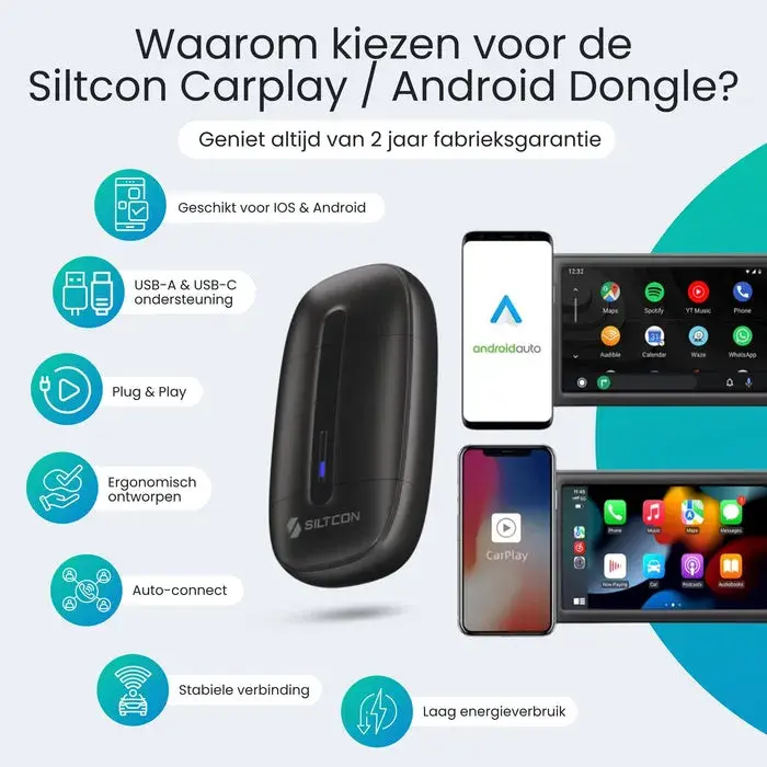 Mini CarPlay & Android Auto Dongle - Zwart