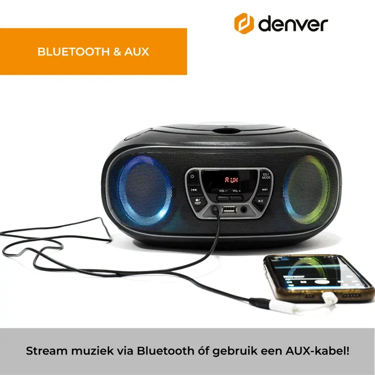 CD speler FM-Radio Bluetooth Lichteffecten
