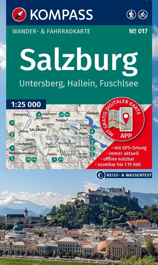 Wandelkaart WK017 Salzburg Und Umgebung