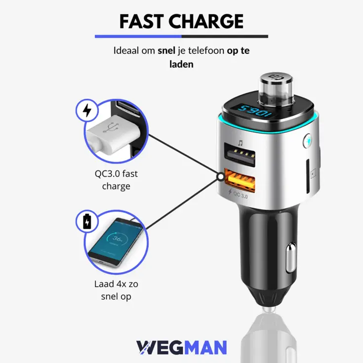 Wegman Bluetooth FM Transmitter - Carkit