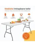 Inklapbare Tafel - Weerbestendig - 180x70x74cm