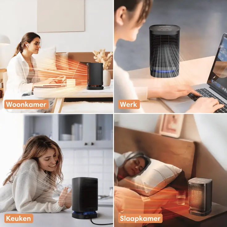 Elektrische Kachel  Zwart- 950W - Ventilatorkachel