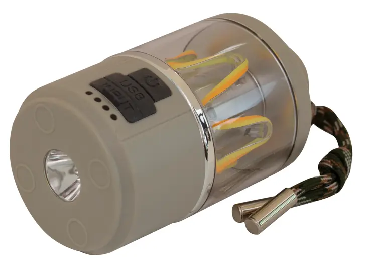 String campinglamp met zaklamp