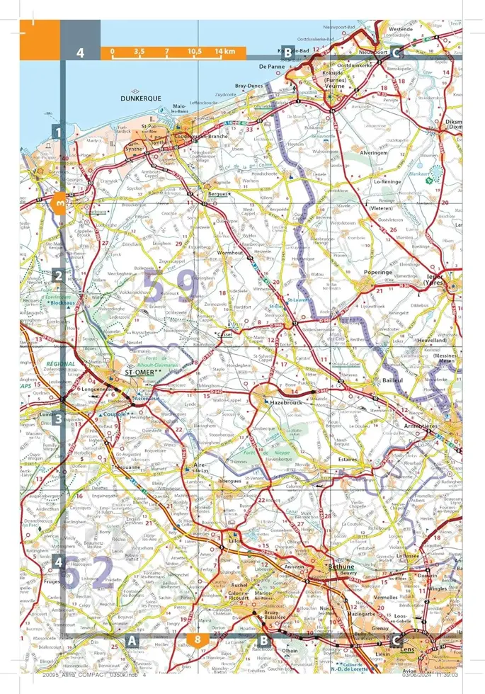 Wegenatlas Frankrijk 2026 A5-formaat