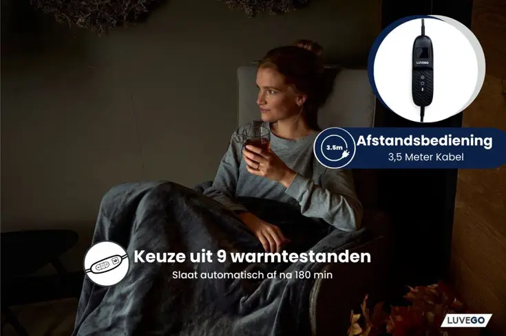 Luvego - Elektrische Deken - timer