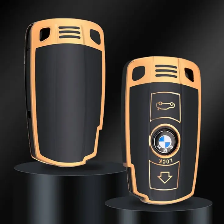 TPU Sleutelhoesje voor Bmw goud E4