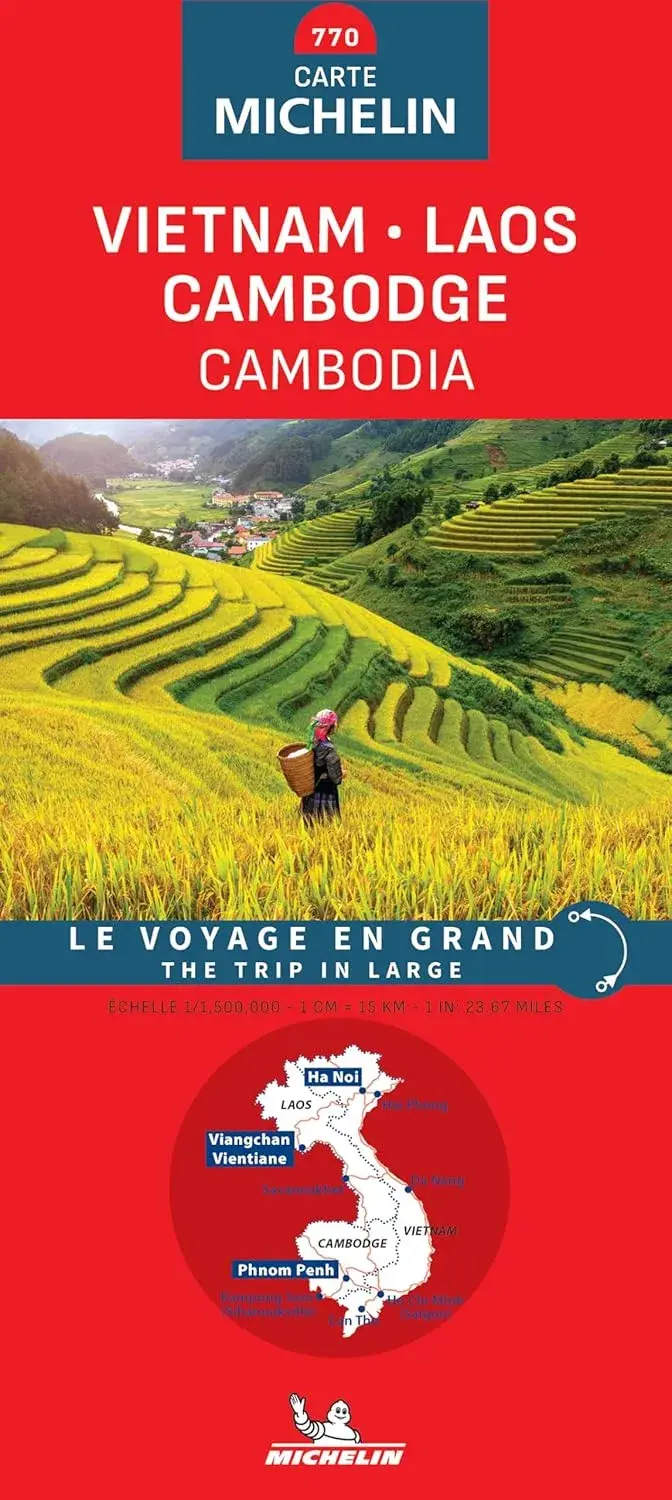 Kaart National 770 Vietnam Laos Cambodja