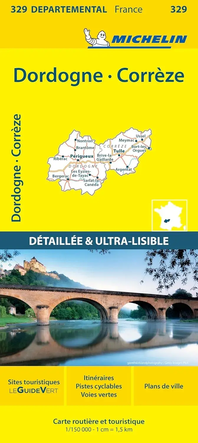 Wegenkaart Local 329 Corrèze - Dordogne
