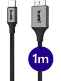 Flex USB-C naar Micro-B Kabel 1M Zwart